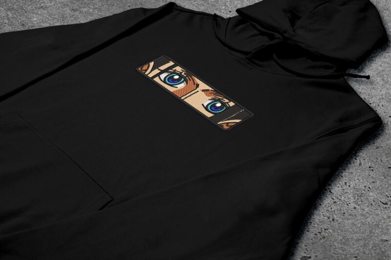 Crni duks sa vezom inspirisan One Piece anime serijalom, sa motivom Nico Robin